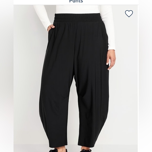 Old Navy High Rise Sleektech Barrel Joggers Black size: L TALL - Picture 7 of 7